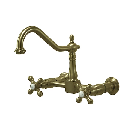 Heritage KS1243AX 2-Handle 8-Inch Wall Mount Kitchen Faucet KS1243AX